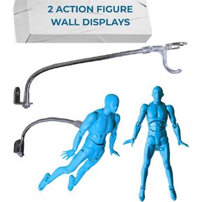 عمل رقم عرض الجدار | عرض Flying Action Figure | ذراع دعم معدني قابل للتعديل | موقف مخفي | مصنوعة لمدة 6 بوصة أعجوبة الأساطير | حامل واضح | أظهر لمقتنيات الطيران الخاصة بك in Kuwait