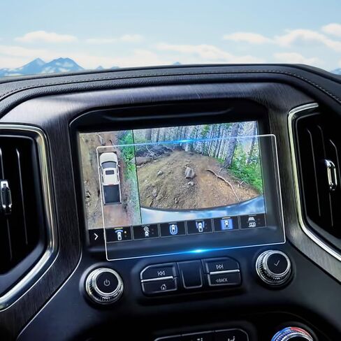 For 2022-2025 Sierra 1500 & 2024-2025 Sierra 2500HD 3500HD (Buttons on the Screen) Screen Protector 13.4 Inch Glossy 9H Hardness Tempered Glass Touchscreen *1 + Dashboard *1 - No More Scratch in Saudi Arabia