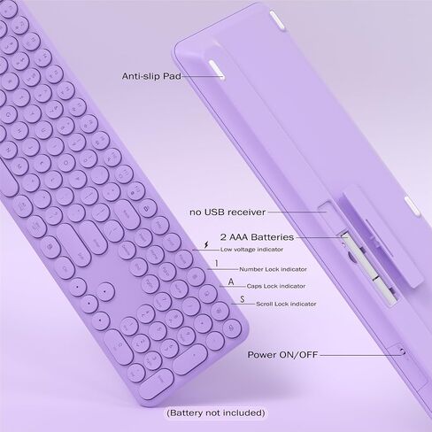 Wireless Keyboard and Mouse Combo, 110 Round Quiet Keys, Adjustable Optical Mouse, Share 1xUSB Receiver, Power Switch, for Windows Mac(Green) in Saudi Arabia