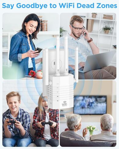WiFi Extender, WiFi Extender Signal Booster, WiFi Booster, WiFi Range Extender, WiFi Repeater, Covers Up to 12880 Sq.ft and 105 Devices, WiFi Extenders Signal Booster for Home, Internet Router in Saudi Arabia