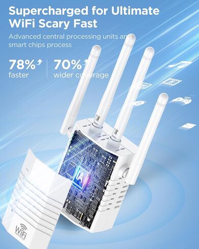 WiFi Extender, WiFi Extender Signal Booster, WiFi Booster, WiFi Range Extender, WiFi Repeater, Covers Up to 12880 Sq.ft and 105 Devices, WiFi Extenders Signal Booster for Home, Internet Router in Saudi Arabia