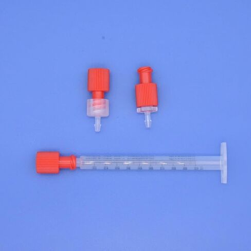 مخاريط إغلاق حمراء من Hynec Luer Stopper، 100 عبوة، أغطية قفل Luer معقمة من EO - مزيج من الوظيفة المزدوجة للموصلات الذكور/الإناث in Kuwait