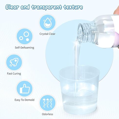 36oz Silicone Squishes Gel for Taba Squishes, Liquid Silicone Gel, Fast Cure 1:1 AB Ratio Mix, Rubber Making Kits for Taba Squishes Cat, Beginner Squishes Makers, DIY Stress Relief Gift in Kuwait