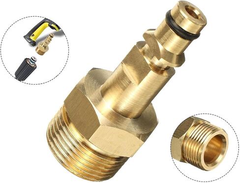 2Pcs Gold M22 Adapter High Pressure Washer Hose Adapter Pressure Pipe Quick Connector Converter Fitting for K Series Replacement,Pressure Washer Hose Adapter Pressure Washer Parts and Accessories in Kuwait