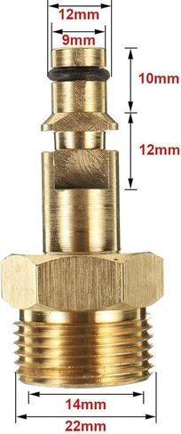 2Pcs Gold M22 Adapter High Pressure Washer Hose Adapter Pressure Pipe Quick Connector Converter Fitting for K Series Replacement,Pressure Washer Hose Adapter Pressure Washer Parts and Accessories in Kuwait