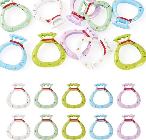 13Pcs 13 Colors Alloy Enamel Spring Gate Rings Cute Cat Shape Snap Hook Keychain Clasps Candy Color Small Keychains Locking Carabiner for Bag Purse Strap Keyring Jewelry Making in Kuwait