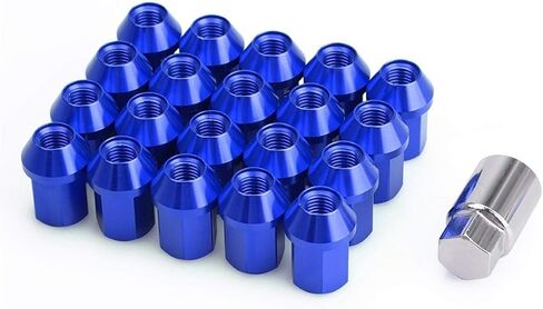 Nuts,Hardware Nuts, Car Anti-Theft 6061 Aluminum Alloy Wheel Lock Nuts Length Aftermarket Lug Nuts(Red 1,M12x1.5) in Saudi Arabia
