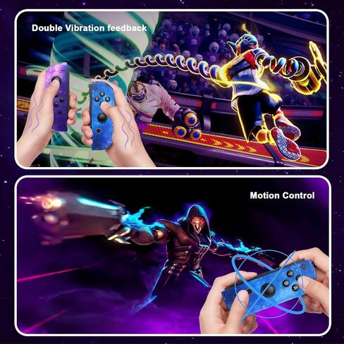 Toxfla for Nintendo Switch Controller, Switch Controller Replacement Accessories with Double Vibration/Wake-Up/Screenshot/Motion Control in Saudi Arabia
