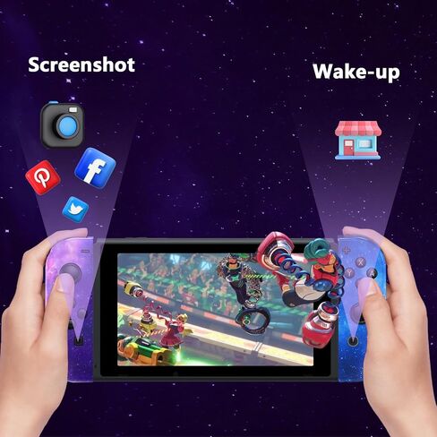 Toxfla for Nintendo Switch Controller, Switch Controller Replacement Accessories with Double Vibration/Wake-Up/Screenshot/Motion Control in Saudi Arabia