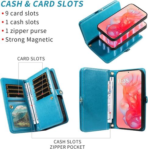 حالة هاتف ASUWISH لـ Motorola Moto G Stylus 5G 2024 ZIPPER WALLET غطاء خلايا مغناطيسي قابلة للفصل مع حامي الشاشة الزجاجية المتقلب Crossbody Lanyard Mandala Mandala Holder G5 Women Gray in Saudi Arabia