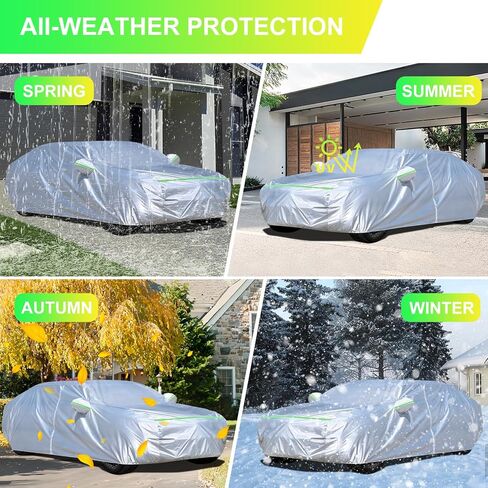 SUV Car Cover (175-190 inches) - Universal Fit, Waterproof, Dupont Oxford, All Weather, Hail Protector, Sun Protection, Door Zipper in Kuwait