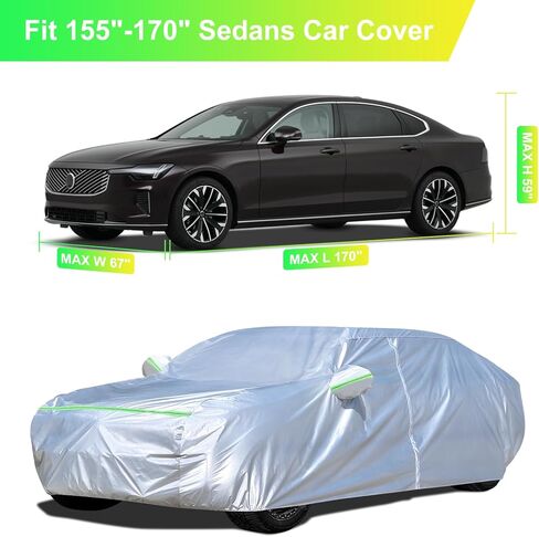 SUV Car Cover (175-190 inches) - Universal Fit, Waterproof, Dupont Oxford, All Weather, Hail Protector, Sun Protection, Door Zipper in Kuwait