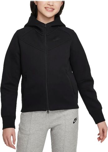 هودي NSW Tech Fleece بسحاب كامل للفتيات من Nike (للأطفال الصغار/الأطفال الكبار) in Saudi Arabia