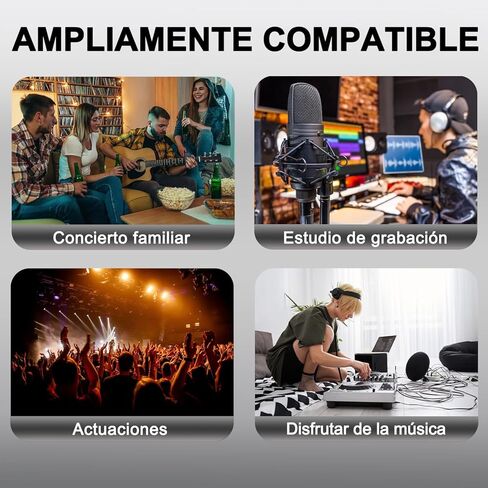 6.56ft MFI Lightning Lightning إلى 1/4 بوصة TRS كابل ، في غضون 1/4 إلى USB C ، 3.5 مم إلى 1/4 "، تشمل رقاقة DAC ، 3-in-1 Stereo 1/4 TRS كابل AMP (AMP سماعة الرأس ( Lightning متوافق in Kuwait