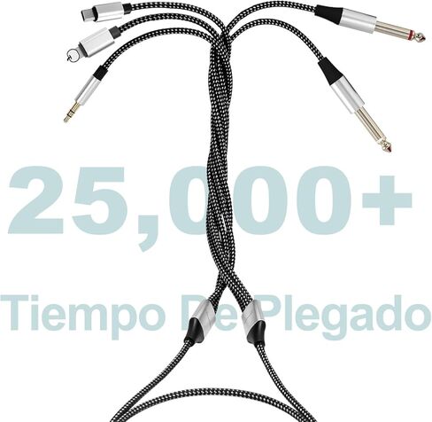 6.56ft MFI Lightning Lightning إلى 1/4 بوصة TRS كابل ، في غضون 1/4 إلى USB C ، 3.5 مم إلى 1/4 "، تشمل رقاقة DAC ، 3-in-1 Stereo 1/4 TRS كابل AMP (AMP سماعة الرأس ( Lightning متوافق in Kuwait