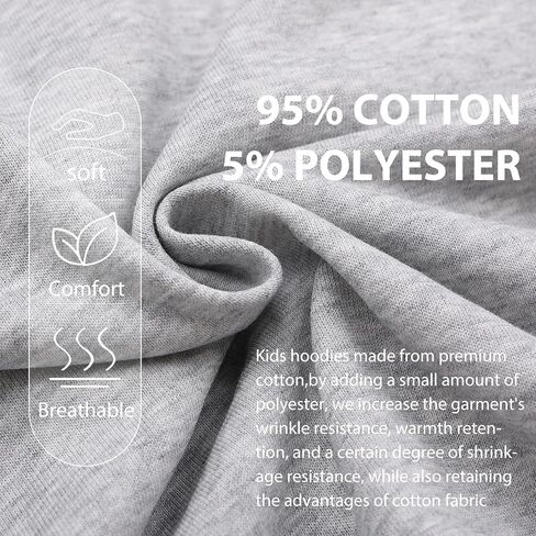 Phedrew Kids Cotton Hoodies Toddler Fall Pullover Hooded Medium Weight Sweatshirts with Pocket for Boys and Girls in Kuwait