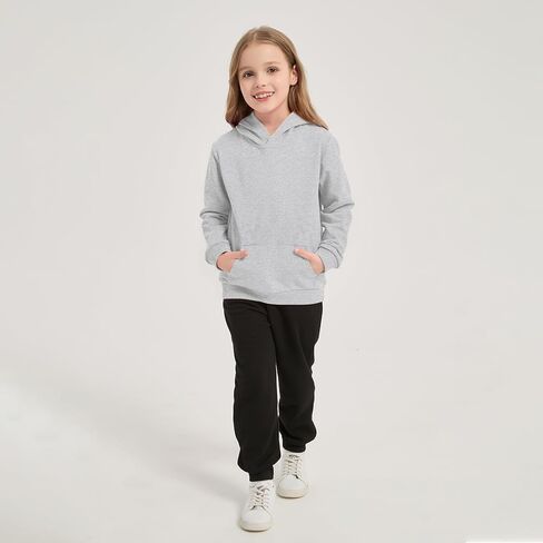 Phedrew Kids Cotton Hoodies Toddler Fall Pullover Hooded Medium Weight Sweatshirts with Pocket for Boys and Girls in Kuwait