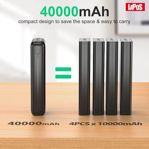 Portable Charger 40000MAH Power Bank ، USB-C (22.5W) شاحن حزمة بطارية سريع الشحن للبطارية لسلسلة iPhone 15/14/13 ، Android Samsung Galaxy ، للتخييم السفر in Kuwait
