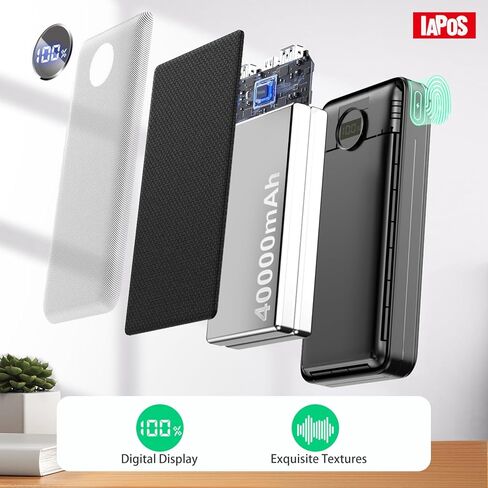 Portable Charger 40000MAH Power Bank ، USB-C (22.5W) شاحن حزمة بطارية سريع الشحن للبطارية لسلسلة iPhone 15/14/13 ، Android Samsung Galaxy ، للتخييم السفر in Kuwait