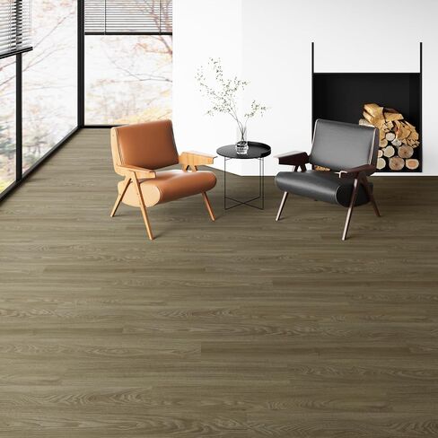 ATOPOSE Peel and Stick Vinyl Flooring Plank，1 Piece Sample,4"x6" Self Adhesive Flooring for DIY Installation（Nero Sample） in Saudi Arabia
