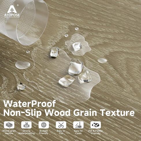 ATOPOSE Peel and Stick Vinyl Flooring Plank，1 Piece Sample,4"x6" Self Adhesive Flooring for DIY Installation（Nero Sample） in Saudi Arabia