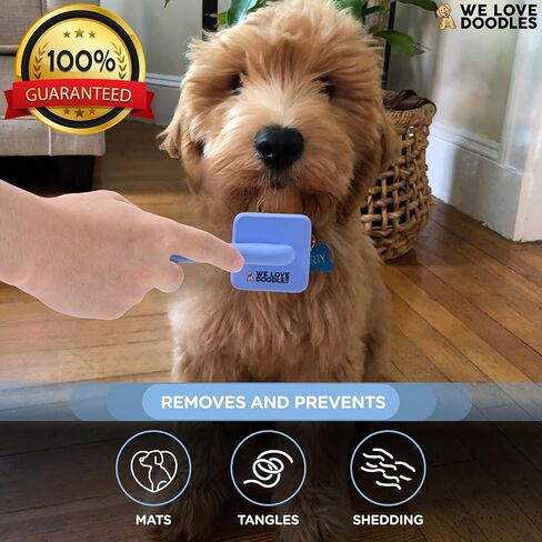 Large Slicker Brush & Slicker Brush Cleaner | Dog Doodle Brush for Grooming Pet Hair | Poodle Brush for Shedding | Long Haired Dogs | Goldendoodle Long Brush for Dogs (Large) [We Love Doodles] in Saudi Arabia
