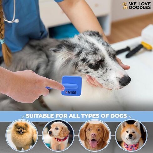 Large Slicker Brush & Slicker Brush Cleaner | Dog Doodle Brush for Grooming Pet Hair | Poodle Brush for Shedding | Long Haired Dogs | Goldendoodle Long Brush for Dogs (Large) [We Love Doodles] in Saudi Arabia