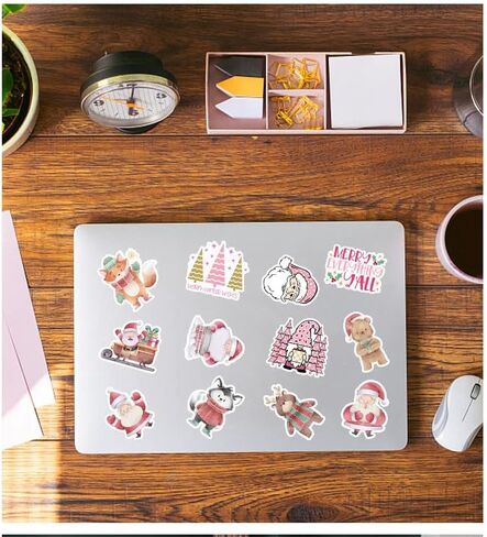 ملصقات عيد الميلاد، 50 حزمة لا توجد نسخ مكررة 4-8 بوصة ملصقات عيد الميلاد للأطفال، ملصقات موضوع عيد الميلاد الفينيل ملصقات حفلات العطلات المقاومة للماء للكمبيوتر والأمتعة والحرف اليدوية والقرطاسية والبطاقات وبطاقات الهدايا in Kuwait