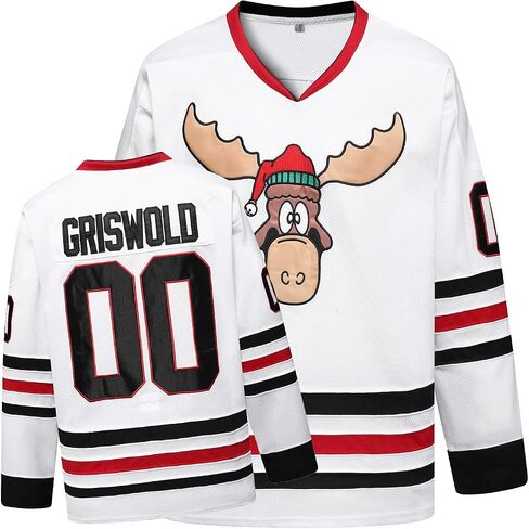 Griswold #00 فيلم عيد الميلاد هوكي الفانيلة مخيط الحروف والأرقام S-XXXL in Kuwait