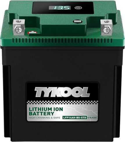 YTX12-BS STD LiFePO4 Lithium Motorcycle Battery,360CCA,2X Cranking Amps,Digital Readout,Compitable for BMW F850GS,Kawasaki Vulcan 900, BRP (Can-AM) DS250 ATV,Piaggio Vespa 300cc Scooter in Saudi Arabia