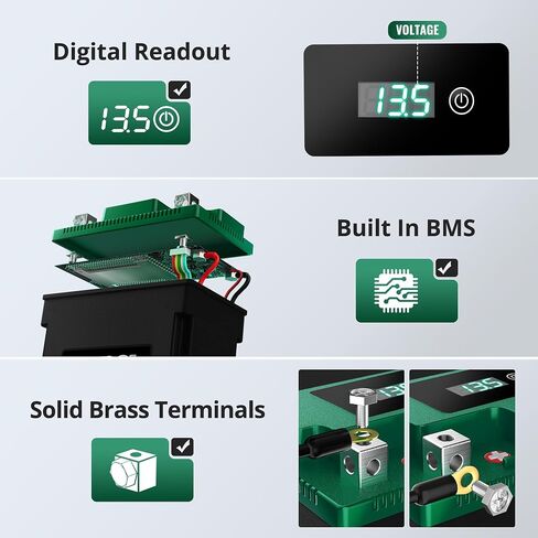 YTX12-BS STD LiFePO4 Lithium Motorcycle Battery,360CCA,2X Cranking Amps,Digital Readout,Compitable for BMW F850GS,Kawasaki Vulcan 900, BRP (Can-AM) DS250 ATV,Piaggio Vespa 300cc Scooter in Saudi Arabia