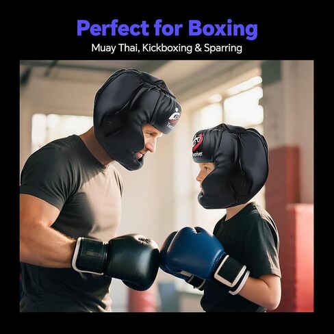 أغطية رأس الملاكمة، مقاس واحد يناسب جميع الأعمار، أغطية رأس MMA، خوذة ملاكمة من النوع المغلق، دعامة ركل MMA Muay Thai in Kuwait