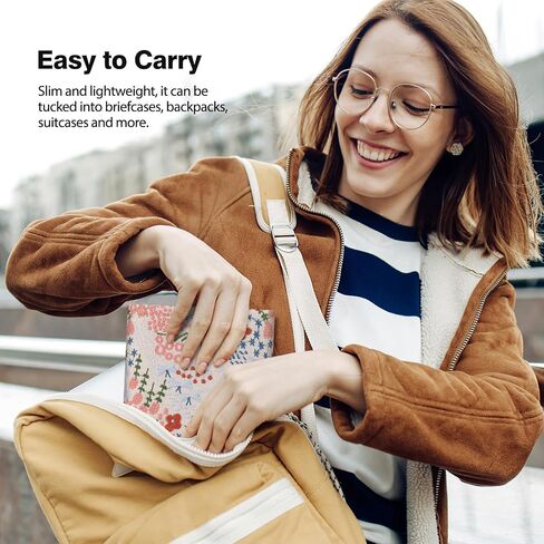 MoKo 6-7" Embroidered Daisy Padded eReader Sleeve Tablet Bag Pouch for eReader Paperwhite 11th/10th Gen, 7" eReader Colorsoft Signature Edition 2024, Voyage/Kobo eReader, Beige. in Kuwait