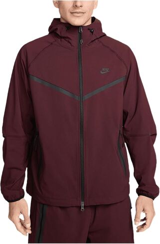 جاكيت منسوج للرجال من Nike Tech (HM7151-652، بورجوندي كراش/بورجوندي كراش/أسود) مقاس M in Saudi Arabia