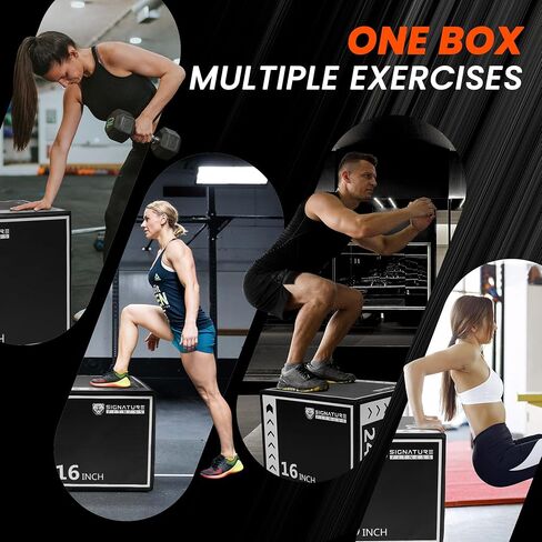 Fitvids Plyo Box, 3-in-1 Foam Plyometric Jump Box, Box Jump for for Home Gym Training Fitness Workout Exercise Platform, Multiple Colors in Saudi Arabia