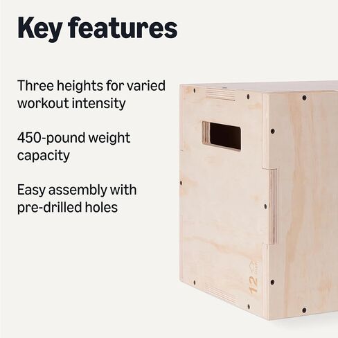 Amazon Basics Plyometric Jump Box، Plyo Box Jumps لصالة الألعاب الرياضية المنزلية in Saudi Arabia
