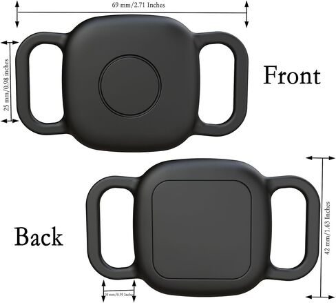 حامل طوق الكلب المقاوم للماء لـ Tile Mate 2024/ Mate 2022 Tracker ، حالة السيليكون الناعمة المفقودة لقلادة Cat Pet ، وملحقات الغطاء الوقائي لمكتشف Tile Tracker (أسود/ أسود) in Kuwait