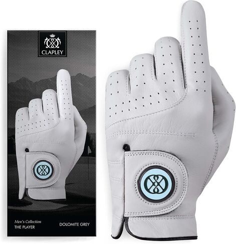 CLAPLEY Men's Golf Gloves, Luxurious Cabretta Leather, Breathable Design, Good Elasticity, and Signature Ball Marker in Kuwait