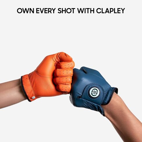 CLAPLEY Men's Golf Gloves, Luxurious Cabretta Leather, Breathable Design, Good Elasticity, and Signature Ball Marker in Kuwait