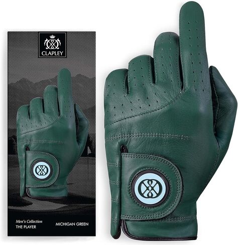 CLAPLEY Men's Golf Gloves, Luxurious Cabretta Leather, Breathable Design, Good Elasticity, and Signature Ball Marker in Kuwait