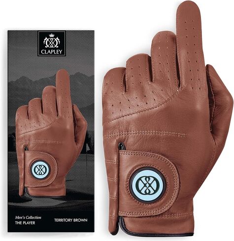 CLAPLEY Men's Golf Gloves, Luxurious Cabretta Leather, Breathable Design, Good Elasticity, and Signature Ball Marker in Kuwait