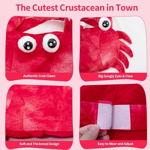 زي سرطان البحر للكلاب الأليفة، فستان تنكري للهالوين، ملابس تنكرية لطيفة لعطلة الحيوانات الأليفة، ملابس تنكرية للهالوين، زي ذو ساقين للكلاب الصغيرة والمتوسطة، زي الهالوين للكلاب المضحكة لحفلات عيد الميلاد التنكرية in Kuwait