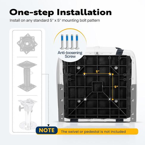 مقاعد القارب ذات الظهر المنخفض القابلة للطي من VIVOHOME مكونة من قطعتين، كراسي كابتن القارب المقاومة للماء، تتضمن 4 براغي تثبيت، أبيض ورمادي in Kuwait