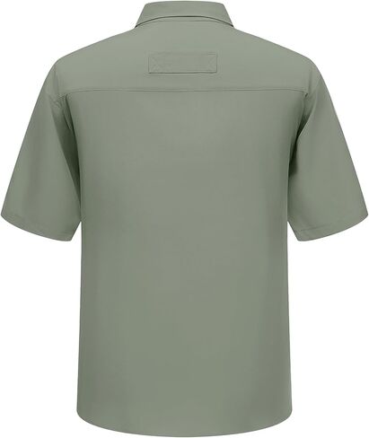 Men's Fishing Shirts Short Sleeve UPF 50+ Sun Protection Shirts, Mens Cargo Quick Dry Shirt for Hiking Safari Camping in Kuwait