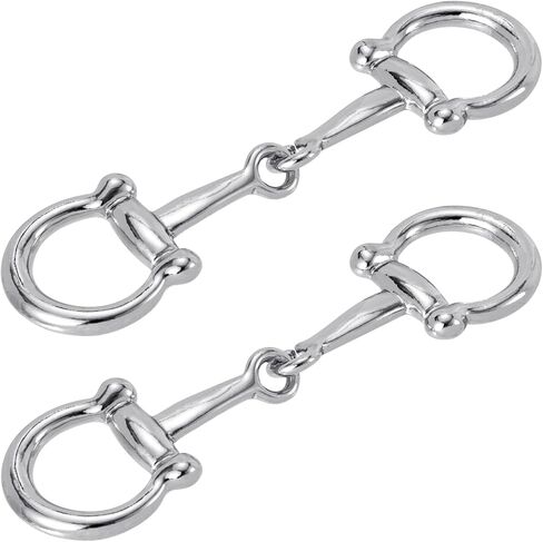 Joez Wonderful 2 PCS Horsebit Silk Silk Buckle ، حلقات وشاح معدني بسيطة ، قفل Horsebit للنساء (الذهب+الفضة) in Kuwait