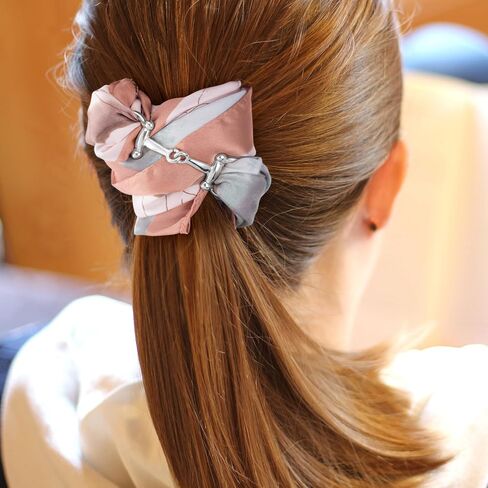 Joez Wonderful 2 PCS Horsebit Silk Silk Buckle ، حلقات وشاح معدني بسيطة ، قفل Horsebit للنساء (الذهب+الفضة) in Kuwait