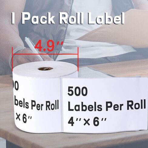 4"x6" Fanfold Thermal Shipping Label (Pack of 500 & Fan-Fold Labels), Thermal Labels for 241BT Shipping Label Printer(White) in Saudi Arabia