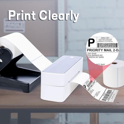 4"x6" Fanfold Thermal Shipping Label (Pack of 500 & Fan-Fold Labels), Thermal Labels for 241BT Shipping Label Printer(White) in Saudi Arabia