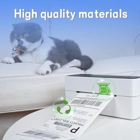4"x6" Fanfold Thermal Shipping Label (Pack of 500 & Fan-Fold Labels), Thermal Labels for 241BT Shipping Label Printer(White) in Saudi Arabia