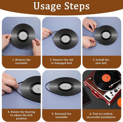 حزام القرص الدوار لـ Audio-Technica AT-LP60 & AT-PL50، حزام مشغل تسجيل ستيريو تلقائي استبدال أحزمة القرص الدوار المطاطية in Saudi Arabia